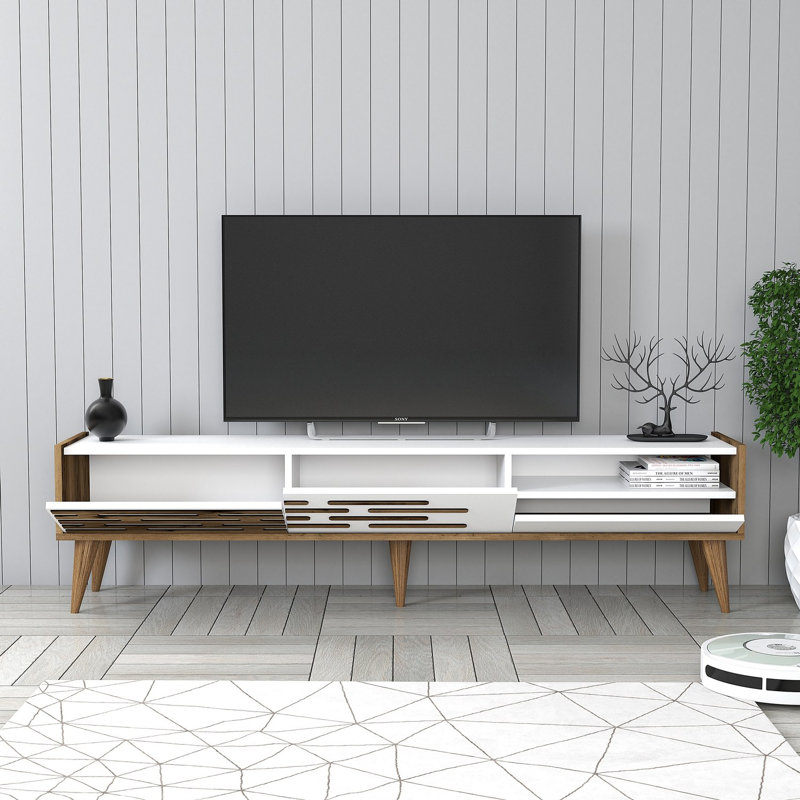 Keikei Unfinished TV Stand, Cream