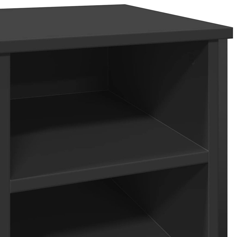 9 Pair Shoe Storage Cabinet, Black