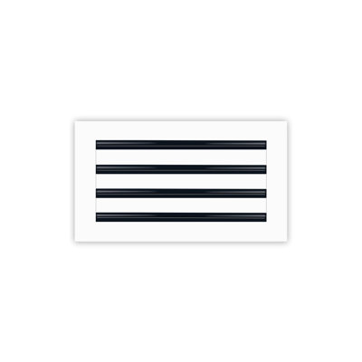 Buildmart - Couvercle de ventilation AC moderne 16 x 8 - Diffuseur à fente linéaire standard - Grille de registre / Taille: H 2 po x l 8 po x L 16 po