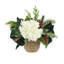 Holiday Arrangement Trio with Hydrangeas, Evergreen and Bows-1397049055