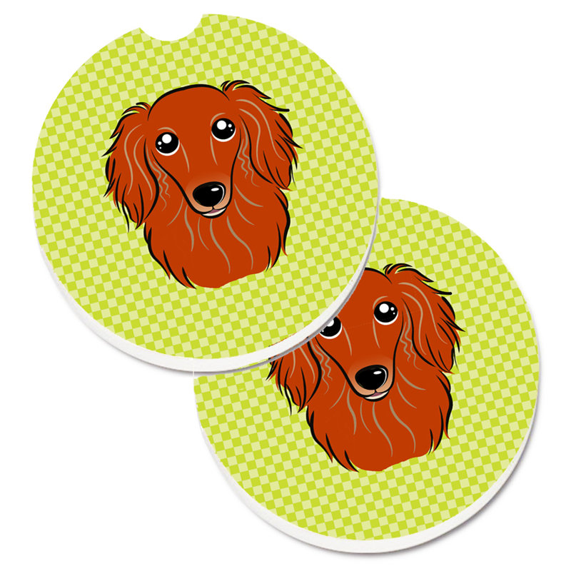 Sous-verre Retriever, Vert lime, Teckel rouge à poil long