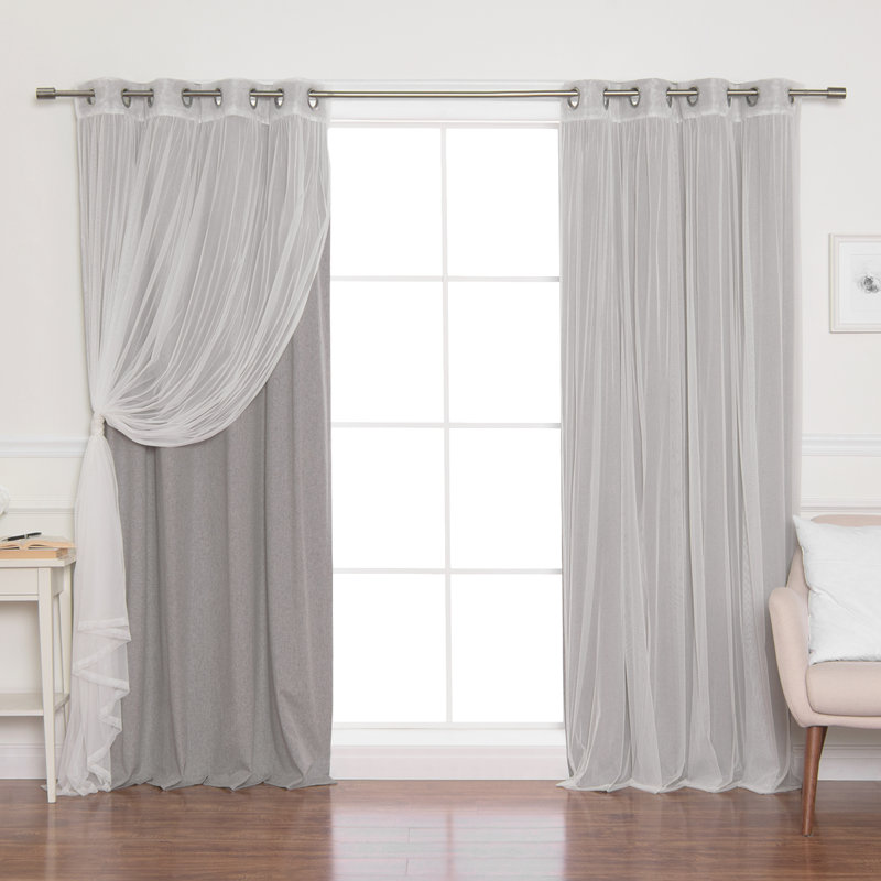 Fortson Polyester Max Blackout Sliding Panel Pair, Gray, 52" x 84"