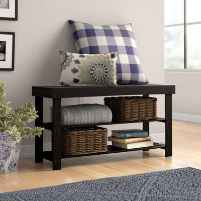 Banc de rangement empilable en bambou pour 10 paires de chaussures