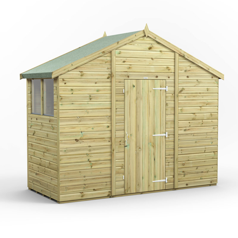 Powersheds 4 x 10ft Premium Pressure Treated Timber Apex Garden Shed