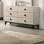 Meuble de chambre à coucher de style moderne avec commode 1 pièce et tiroirs 6X tiroirs-1060015802