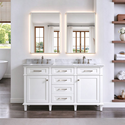 Ensemble de meuble-lavabo double 60 po Malcom