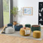 Repose-pieds rond avec rangement, fonction 2 en 1, table de bout avec repose-pieds, avec petit siège, vert (25 po x 25 po x 14,7 po)-1065459246