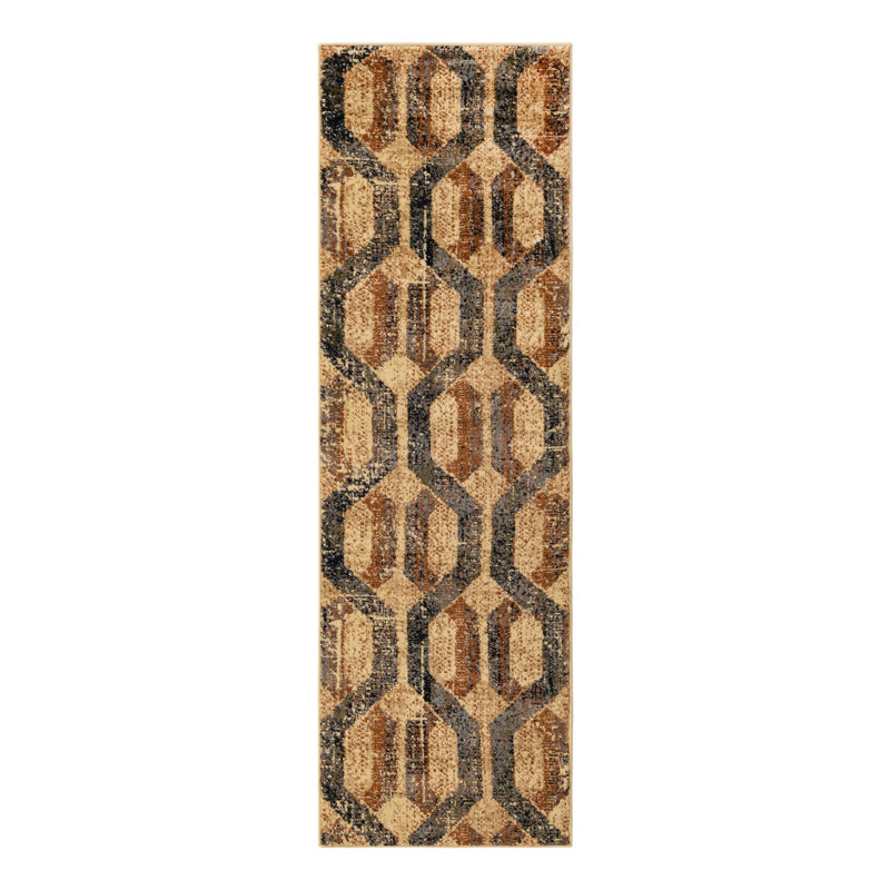 Brennin Geometric Indoor Rug, Runner 2'2" x 7'