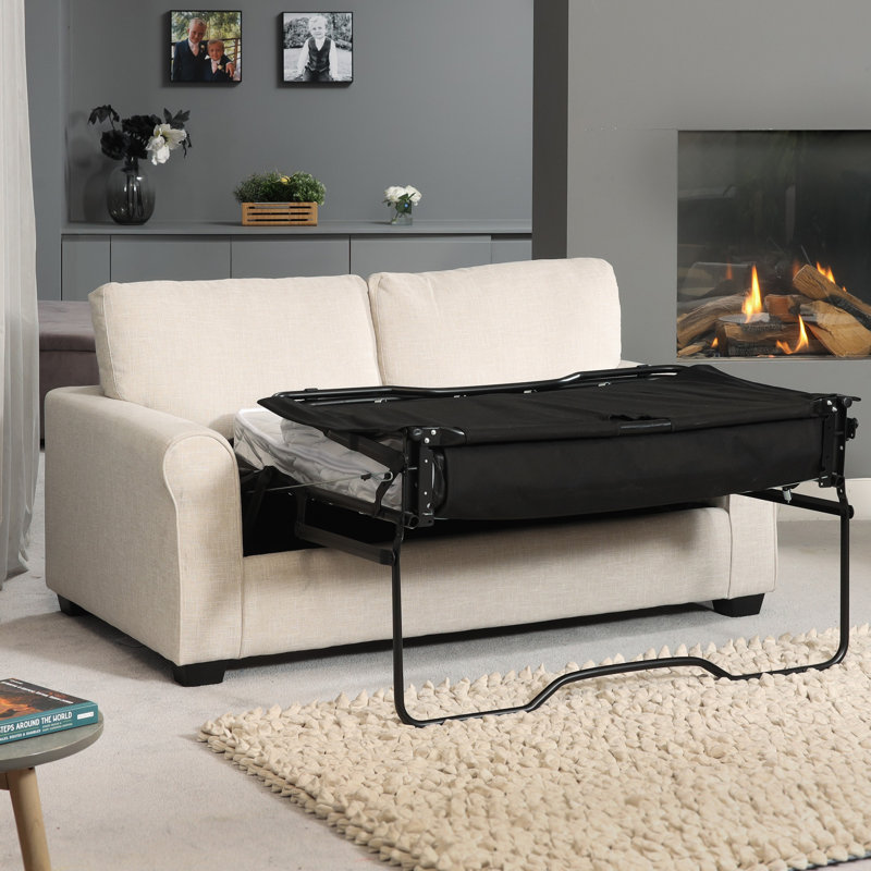 Alaziah 2 Seater Sofa Bed, Beige