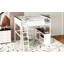 Grand lit mezzanine avec bureau, tablette ouverte et boîte de rangement, station de charge USB