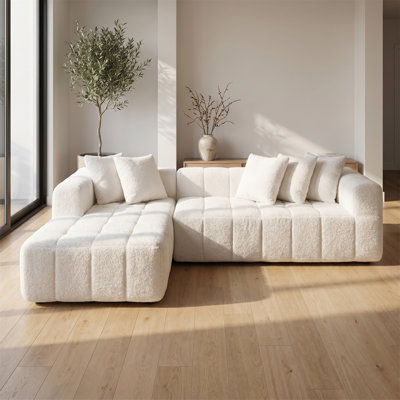 107.9-inch Modular Sofa Set Featuring A Deep-seated Corner Sofa With An L-shaped Recliner; No Assembly Required; Suitable For Living Rooms And Bedrooms
