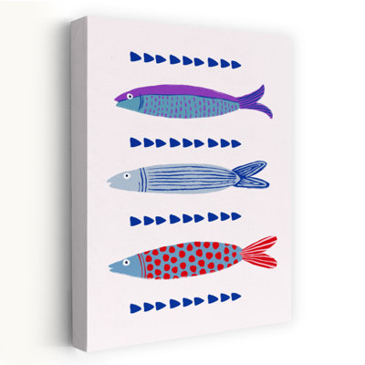 Art mural de poisson moderne et minimaliste