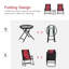 Ensemble de chaise berçante pliante 3 pièces Gaskins-98115122