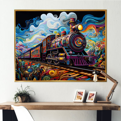 " Abstract Train Whimsical Journey II "