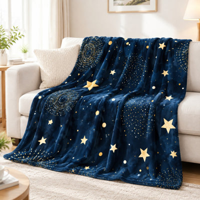 Jeté en flanelle Starry Night
