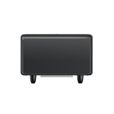 Modern Smart Side Table With Built-In Fridge, Wireless Charging, Temperature Control, Power Socket, USB Ports, Outlet Protection, Induction Light, Black