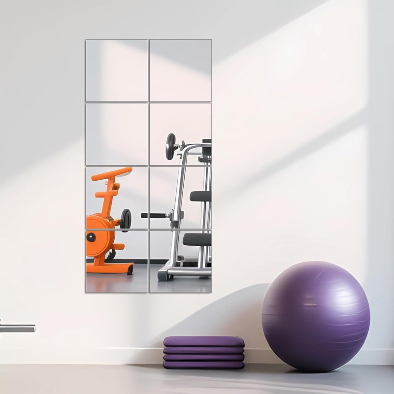 Miroir mural 12 pièces sans cadre, 12 pi x 12 pi, 12Pcs
