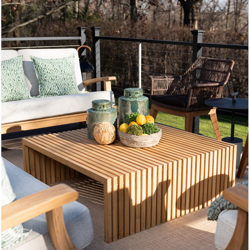 Essential Outdoor Square Teak Coffee Table