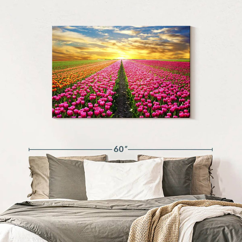 Champ de tulipes, H 30 po x l 45 po