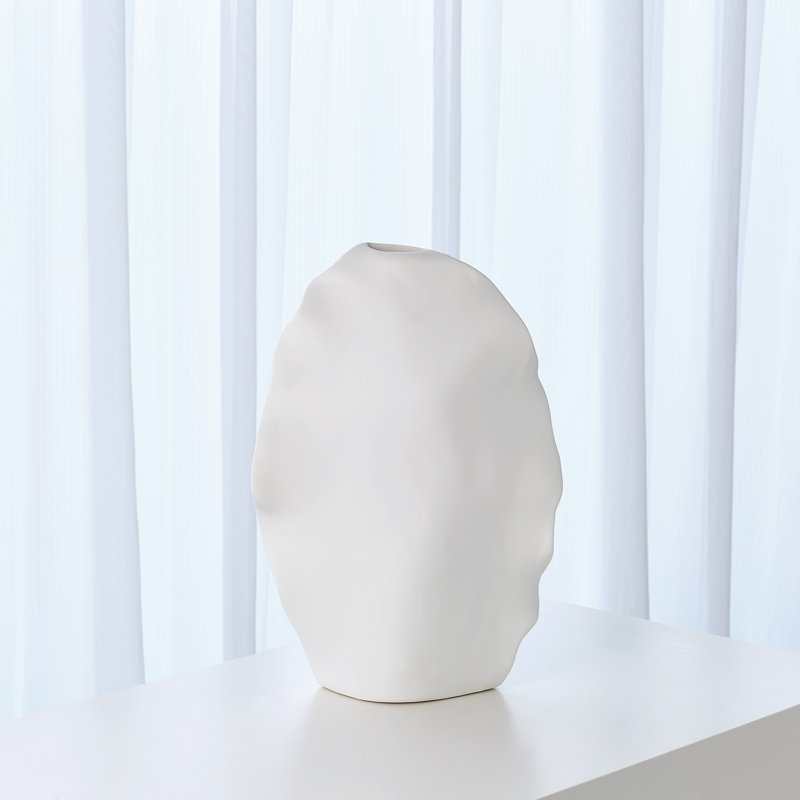 Kelp Vase-Matte White-Tall