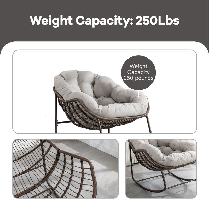 Chaise berçante Angellee, Beige
