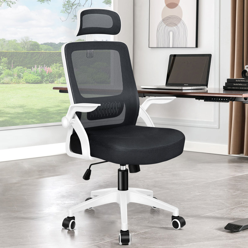 Mesh Desk Chair, Black, White