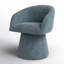 Fauteuil demi-tonneau pivotant en chenille de 24,4 po Kyo -104828469