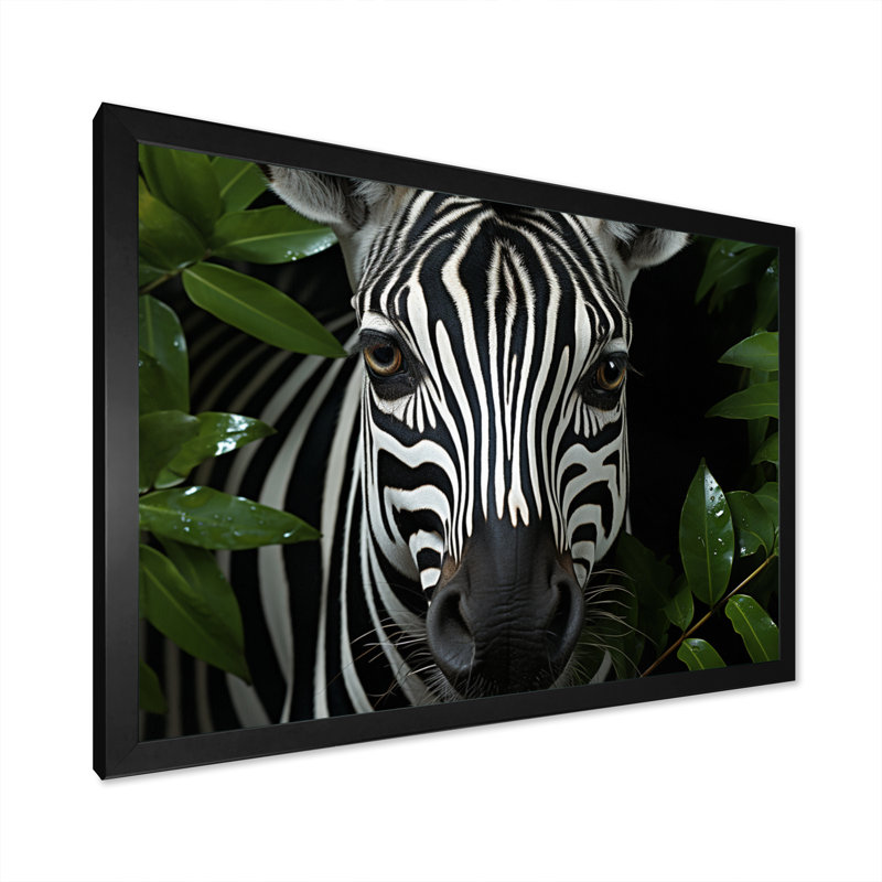 Striking Zebra Patterns III, reproduction d'art sur toile, Noir, H 24 po x l 32 po x P 1 po