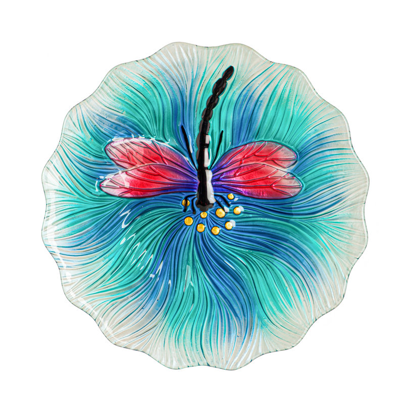 Alano-James Glass Single Tier Birdbath