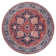 Aailiyah Ornate Large Medallion Machine-Washable Red/Navy Rug