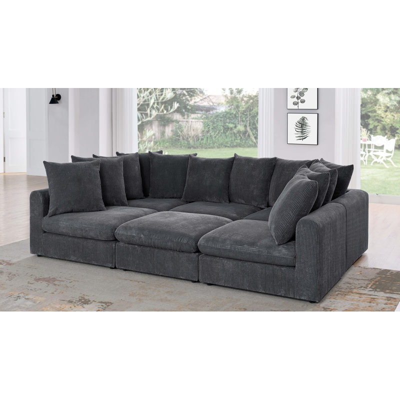 Belandina 6 - Piece Corduroy Sectional
