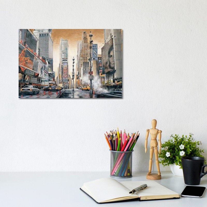 Crossroads (Times Square) by Matthew Daniels - Wrapped Canvas Print, 20.32 cm H x 30.48 cm W