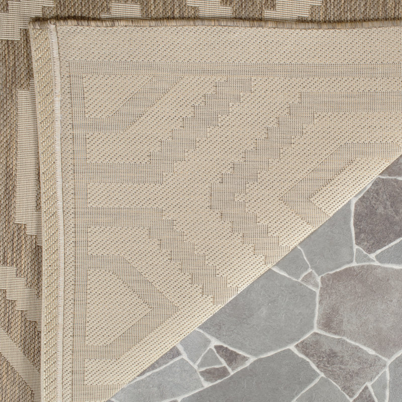 Donnovan Hooked Brown/Bone Indoor/Outdoor Rug, Rectangle 160 x 231cm