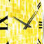 Horloge murale jaune en métal I-93393483