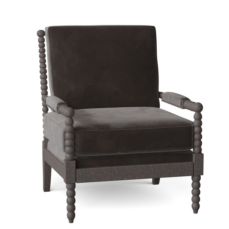Griffin Upholstered Armchair, Charcoal, 9106 Cream