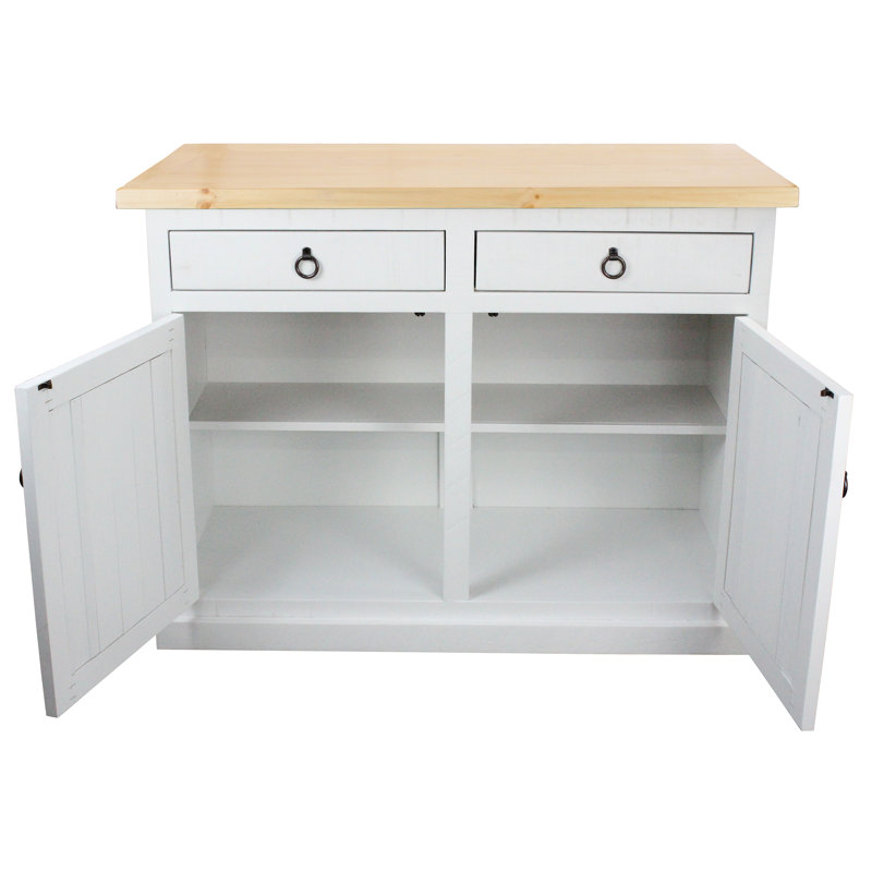 Alexis Kitchen Island, Bright White