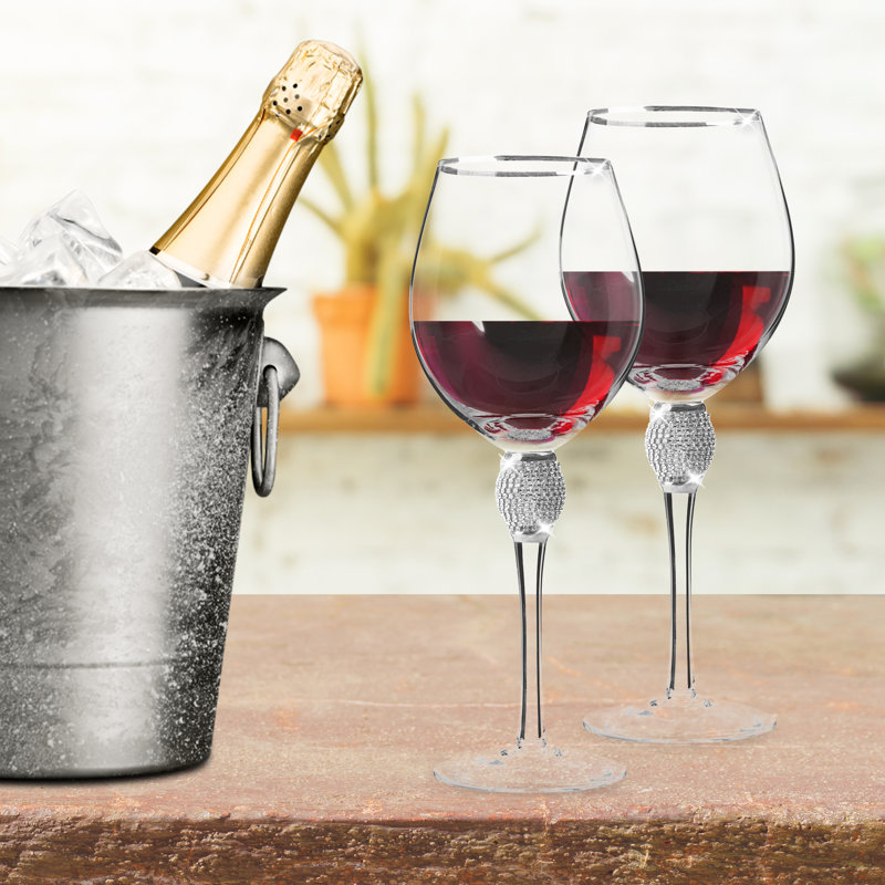 18 oz. Neelyville Verre à vin blanc, 6, Argent