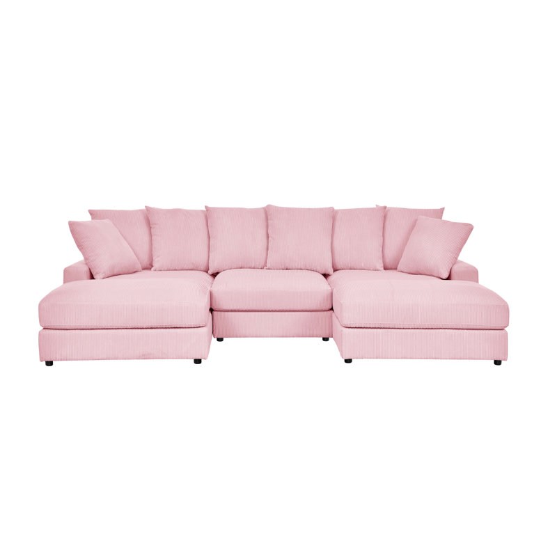 Canapé modulaire réversible d'angle avec repose-pieds