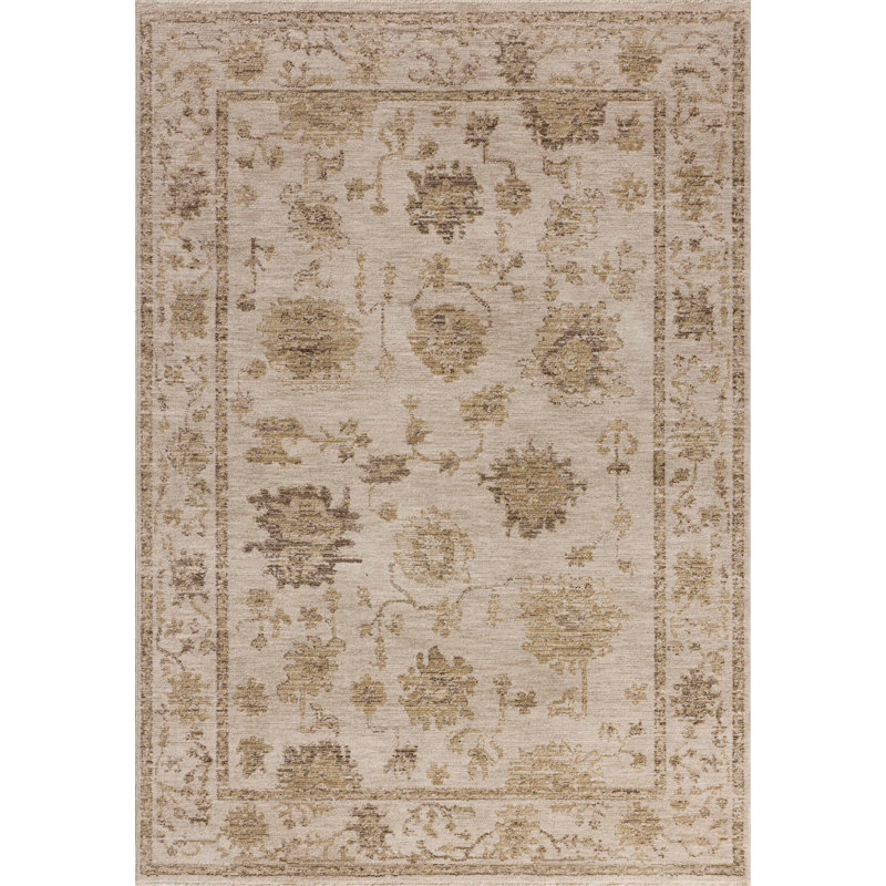 Bungalow Rose Wrobel Fog / Natural Area Rug, Rectangle 12' x 15'6"