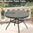Round Dining Table For 4 - 6, All Weather Metal With Umbrella Hole, Black Modern Style Outdoor Spaces Patio Steel Design Lawn And Garden-1495325888