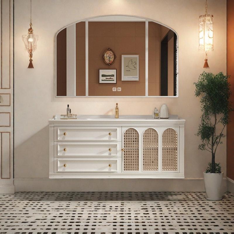 Armoire de salle de bain style français de luxe rétro