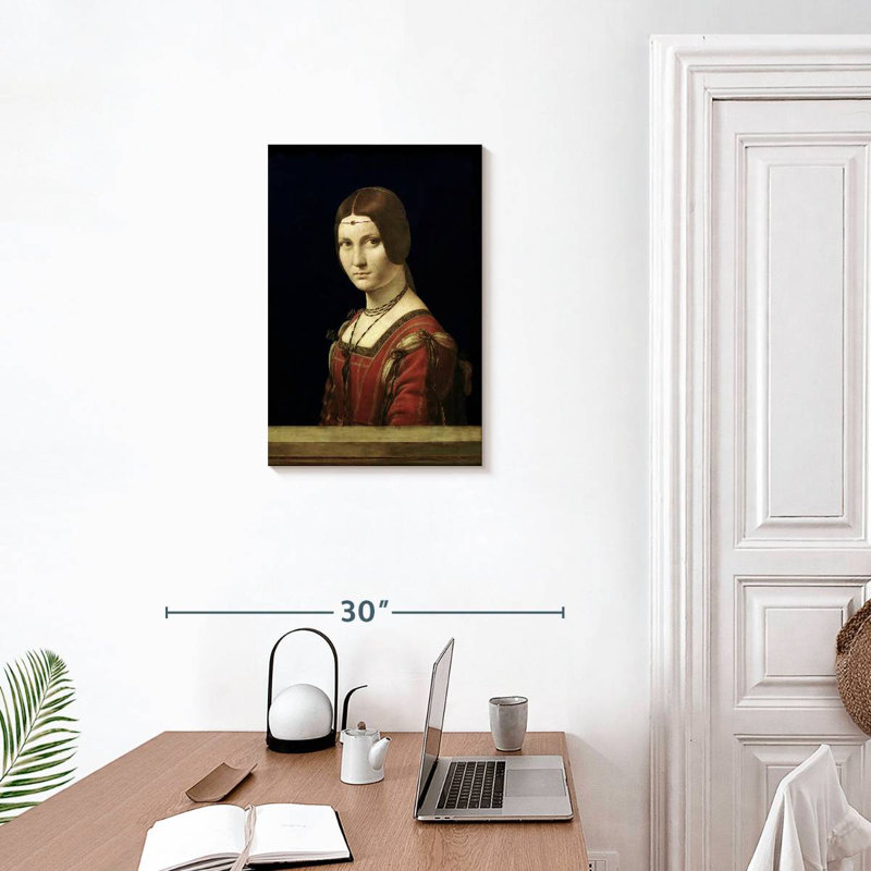 Portrait d'une femme de la cour de Milan, H 24 po x l 16 po
