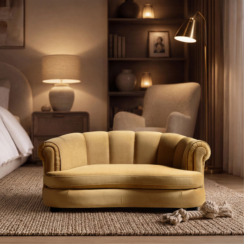 Canapé-lit pour chien 35,5 po Halle, Doré