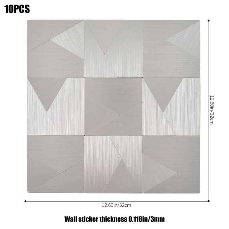 10Pcs Self-Adhesive Wall Tile Stickers