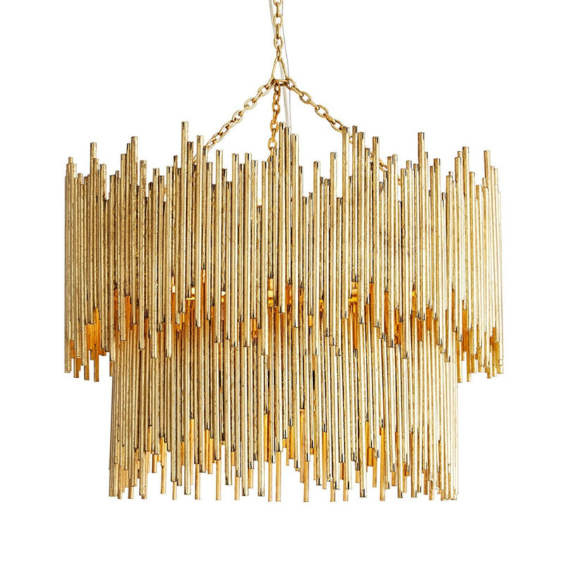 Lustre suspendu en fer clair Prescott, Bronze noir, 22" Diameter x 14" Height
