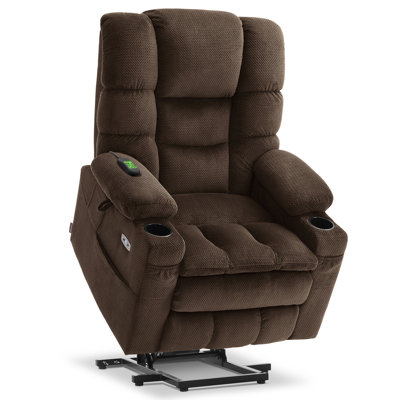 Oyd Large Dual Motor Power Lift Recliner Chair with Massage and Dual Heating, Adjustable Headrest -  Hokku Designs, 08ACCA9B26AC45A28C664A477AC57521