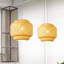 Lustre en abat-jour tissé en bambou naturel Wabi-Sabi-1682663757