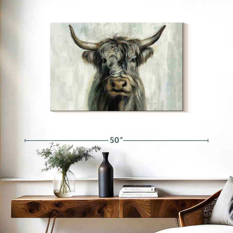 Vache horizontale Brampt Highland, H 24 po x l 36 po