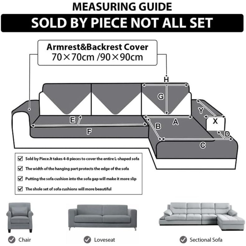 Abdulah Outdoor Patio Sofa Cover, Grey
