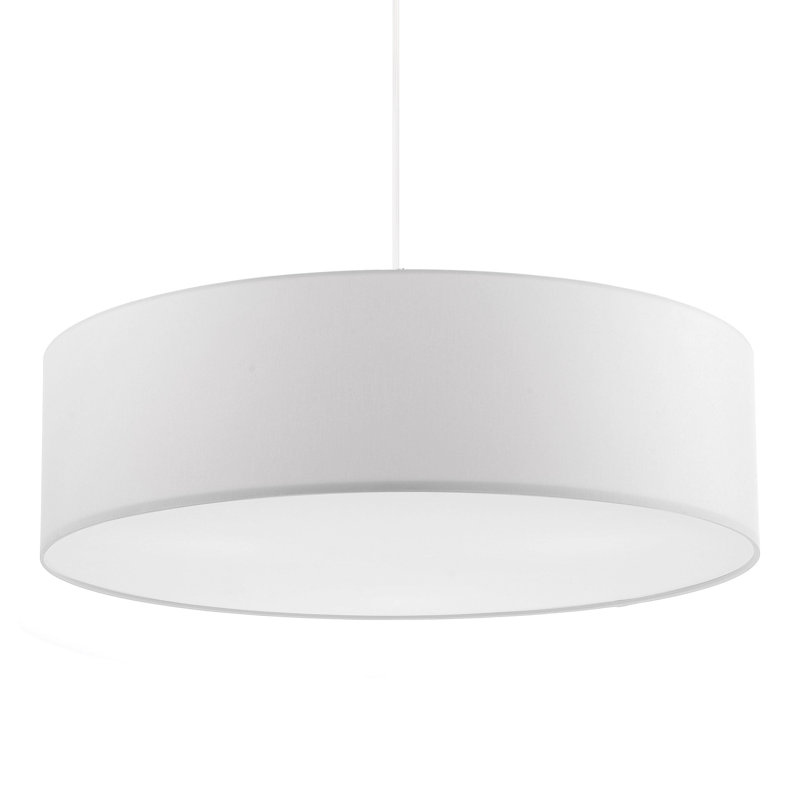 3 - Light Drum Pendant, White, 120cm H x 60cm diameter